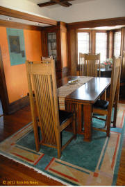 William Martin House - Frank Lloyd Wright - Breakfast Room - Dining Set