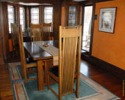 Frank Lloyd Wright Wm Martin House Breakfast room dining set