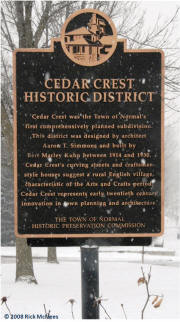 Cedar Crest Historic District in Normal, Illinois on McNees.org Wright-Site