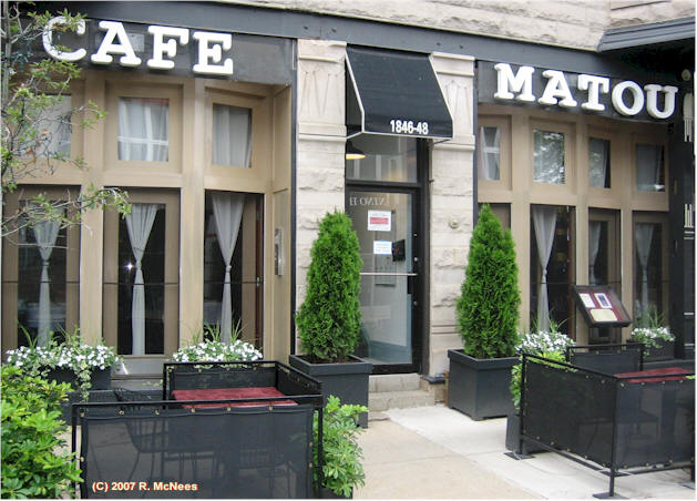 Cafe Matou, Milwaukee Avenue, Chicago, on Rick's DineSite on McNees.org