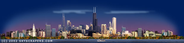 Chicago Skyline from Skyscrapers.com