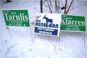 Abusive campaign signs on protected forest preserve lands