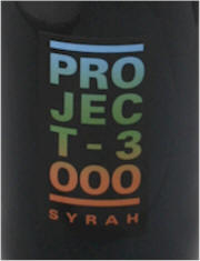 PROJECT 3000 Syrah bottle