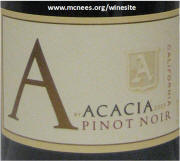 Acacia Pinot Noir 2003 label 