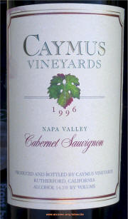 Caymus Estate Napa Valley Cabernet Sauvignon 1996 Label