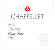 Chappellet Napa Valley Chenin Blanc label on McNees Winesite