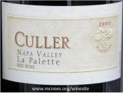 Cullen La Pallette Napa Valley Red Wine 2005 Label