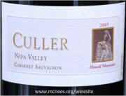 Culler Howell Mountain Napa Valley Caberrnet Sauvignon 2005