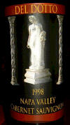 Del Dotto Vineyards Napa Valley Cabernet Sauvignon 1998 label