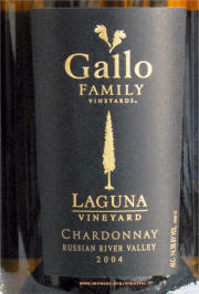 Gallo Family Laguna Vineyard Chardonnay 2004 label