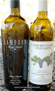 Lamborn Family Vineyards Howell Moutain Cab 2005 and Zin 2006 Labels