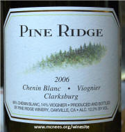 Pine Ridge Clarksburg Sauvignon Blanc Viogner 2006 label