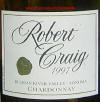 Robert Craig Napa Valley Chardonnay 1997 label 