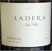 Ladera Napa Valley Howell Mountain Cabernet Sauvignon 2004 label