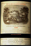 Chateau Lafite Rothschild 1990 label on McNees.org/winesite