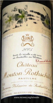 Chateau Mouton Rothschild 2005 Label