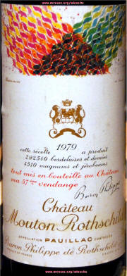 Chateau Mouton Rothschild 1979 label