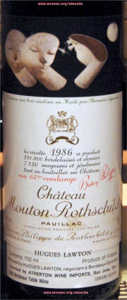 Chateau Mouton Rothschild 1986
