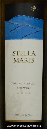 NorthStar Stella Maris Columbia Valley 2004 label