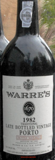 Warre's Late Bottled Vintage Port 1982 Label
