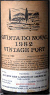 Quinta do Noval Vintage Port 1982 label on McNees.org/winesite