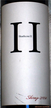 Heathcote II Shiraz 2004 Label on Rick's Winesite on McNees.org