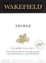 Wakefield Claire Valley Shiraz 2005 label