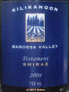 Kilikanoon Testament Shiraz 2004 on Rick's WineSite on McNees.org