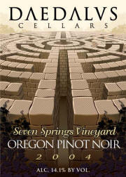 Daedalus Cellars Seven Springs Vineyard Pinot Noir 2004