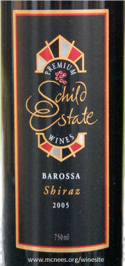 Schild Estate Barossa Shiraz 2005 Label on Rick's WineSite