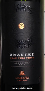 Moscato Unanime Gran Tinto Red Blend 2011