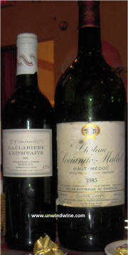 1985 bordeaux mini flight - Sociando-Mallet kagnum and Laclariere Laithwaite Bordeaux 