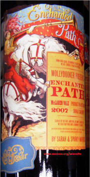 Mollydooker Enchanted Path McLaren Vale Shiraz cabernet 2007 label