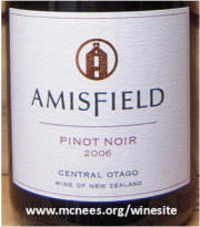 Amisfield Otaga New Zealand Pinot Noir 2006