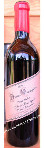 Dunn Vineyards Howell Mountain Cabernet Sauvignon 2004 Bottle