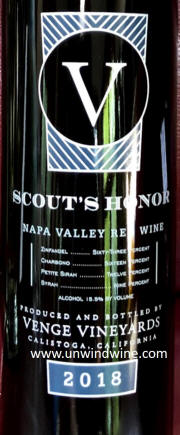 Venge Vineyards Scout's Honor Napa Valley Red Wine 2018