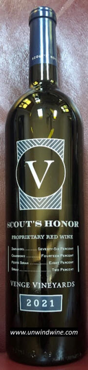 Venge Vineyards Scout's Honor Napa Valley Red 2021