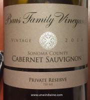 Baus Family Vineyards Sonoma Cabernet Sauvignon 2014