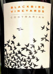 Blackbird Vineyards Contrarian label