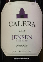 Calera Jensen Vineyard Mt Harlan Pinot Noir 2012