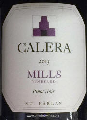 Calera Mills Vineyard Mt Harlan Pinot Noir 2013