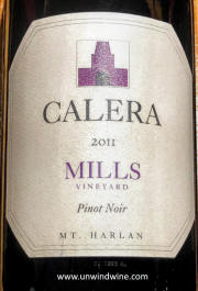 Calera Mills Vineyard Mt Harlan Pinot Noir 2011