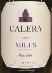 Calera Mills Vineyard Mt Harlan Pinot Noir 2012