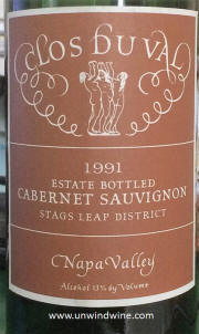 Clos du Val Napa Valley Cabernet Sauvignon 1991