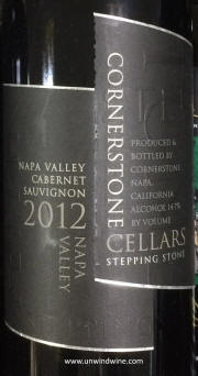 Cornerstone Cellars Napa Valley Stepping Stone Vineyard Cabernet Sauvignon 2012 label