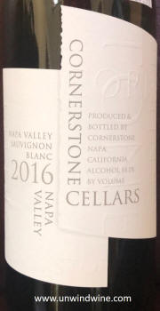 Cornerstone Cellars Napa Valley Stepping Stone Vineyard Sauvignon Blanc 2016 label