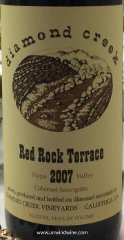 Diamond Creek Red Rock Terrace Vineyard Cabernet Sauvignon 2007 