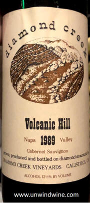 Diamond Creek Volcanic Hill 1989 label