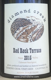 Diamond Creek Red Rock Terrace Vineyard Cabernet Sauvignon 2015 