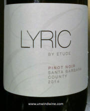 Etude Lyric Santa Barbara Pinot Noir 2014